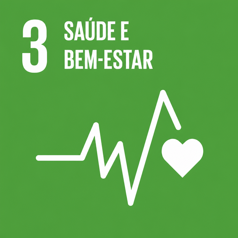 Card oficial ODS 3 — Saúde e Bem-Estar